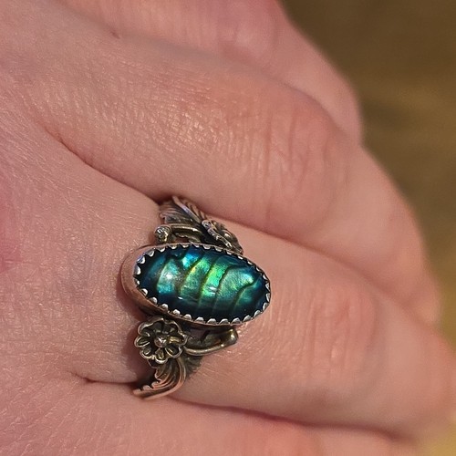Vintage native made ring paua - vintage,