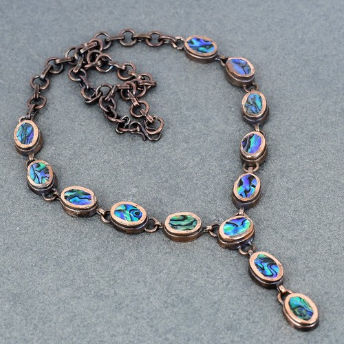 Copper oval abalone shell - oval,